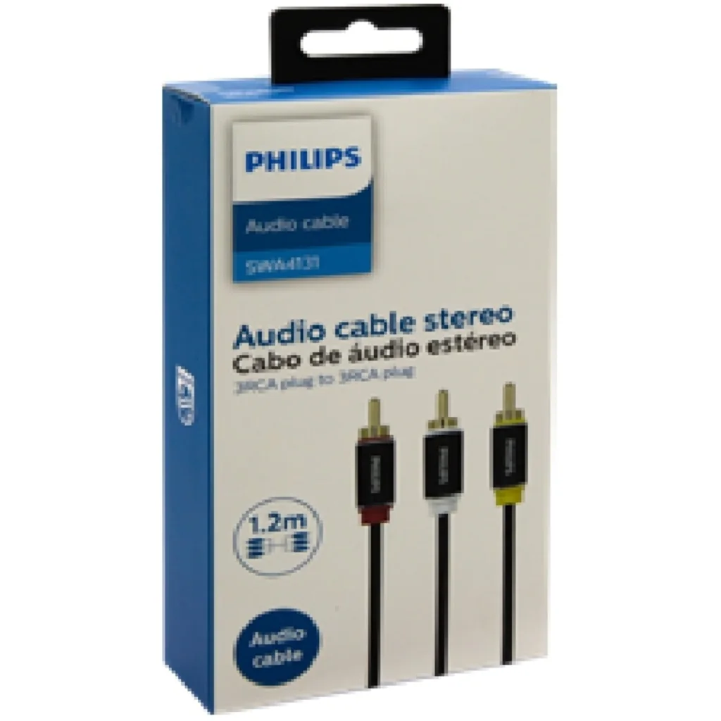 Imagen 1 de SWA4131/59 CABLE AUDIO VIDEO RCA 1,2 MTS