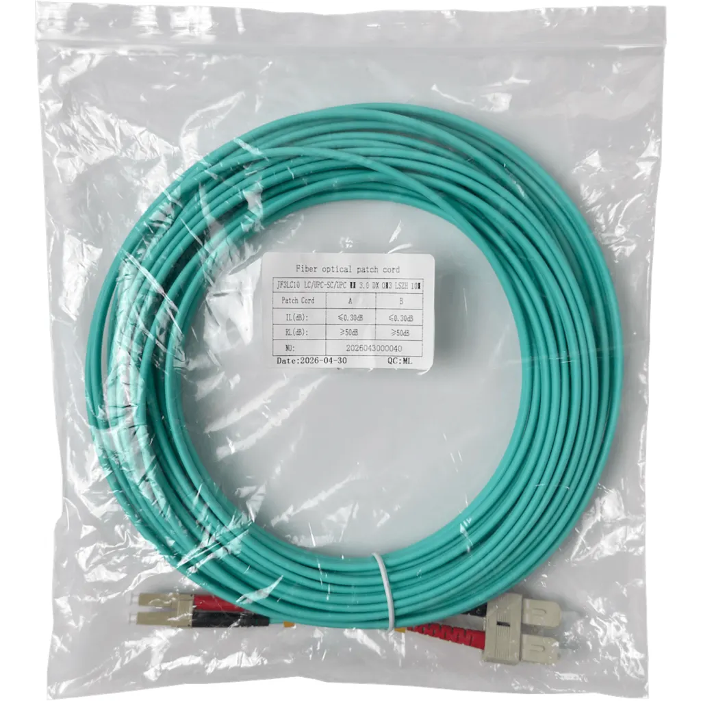 Imagen 1 de 10mt LC-SC OM3 MultiModo MM Duplex Jumper Fibra 50/125um 3.0mm LSZH 
