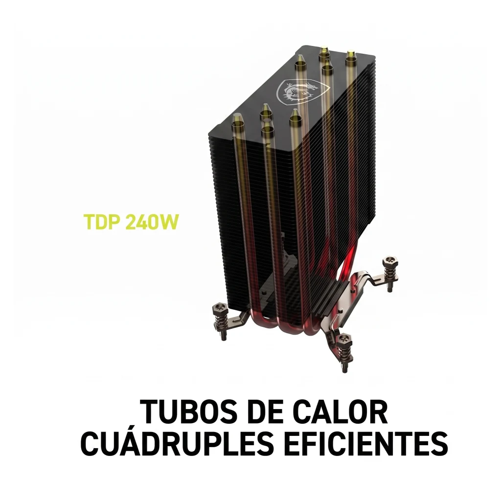 Imagen 4 de Disipador de CPU MSI MAG COREFROZR AA13 1 Vent ARGB, Intel LGA 1700/1851 AM4/AM5
