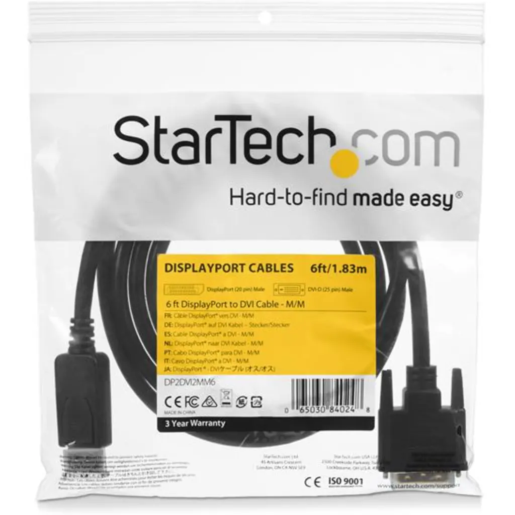 Imagen 5 de 6 ft DisplayPort to DVI Cable - M/M