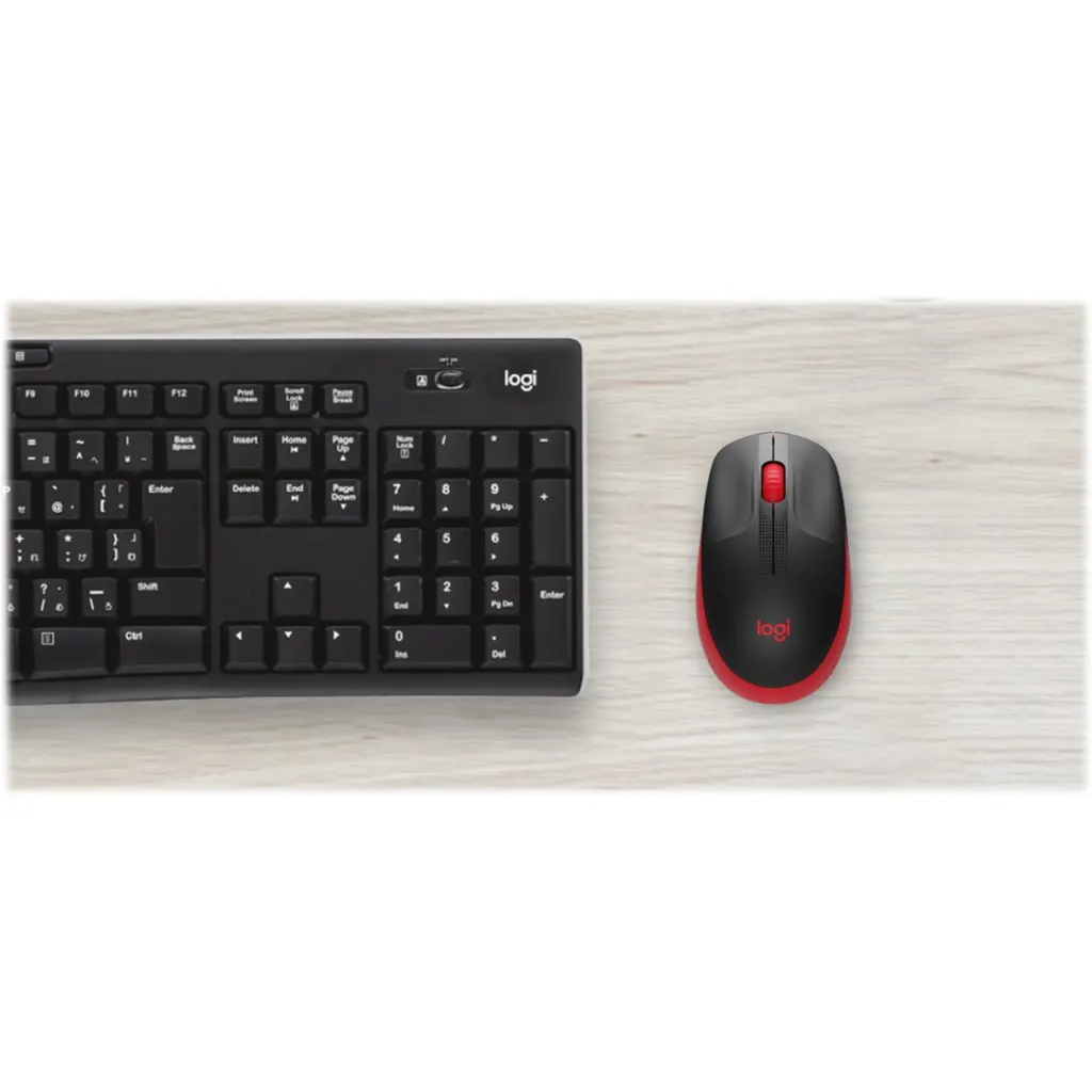 Imagen 4 de Mouse Inalámbrico Logitech M190 Óptico 1000dpi Ambidiestro 3 botones USB rojo