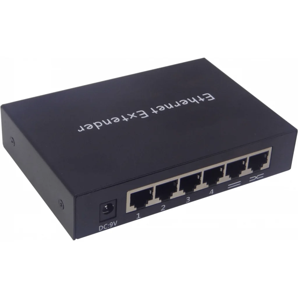 Imagen 2 de 4-10mbps 1-uplink Hub-Ethernet Extensor 300-600mts-UTP 10BASE-T