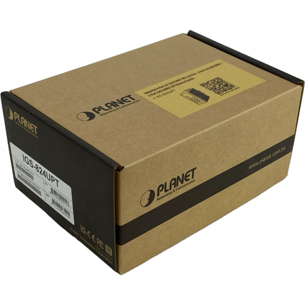 Imagen 1 de PLANET 4-1000-PoE++ 2-1000 2-SFP 240W-tot RielDIN Switch Indust 8p