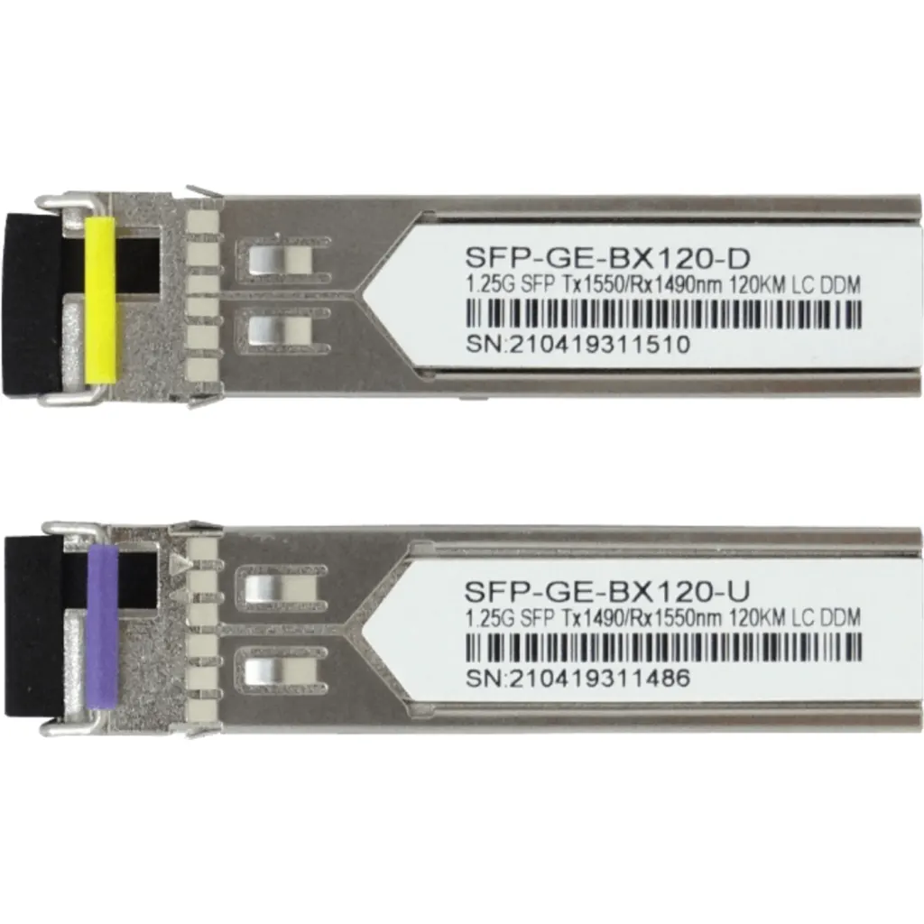 1-LC 120km Pareja SFP WDM Bidireccional 1550nm/1490nm 1,25Gbps 1.25g