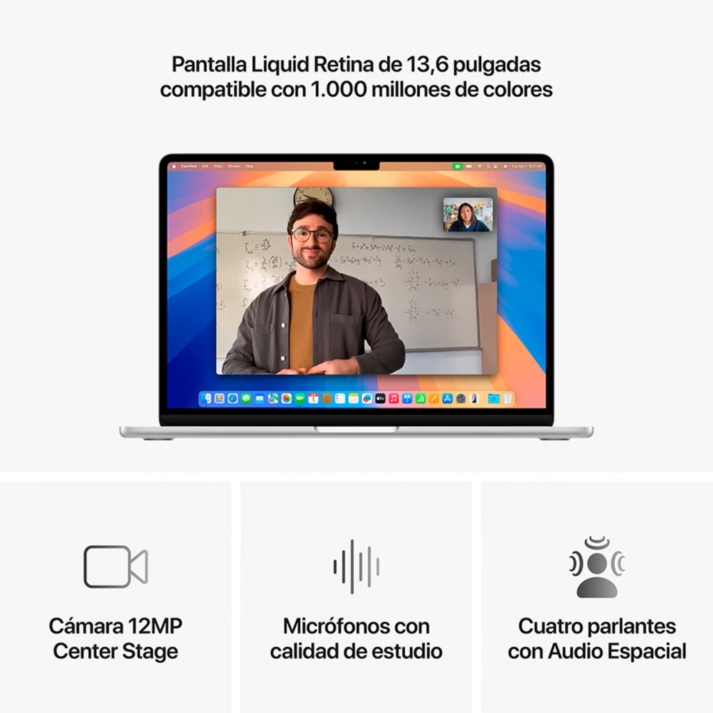 Imagen 4 de MacBook Air 13.6/ M4 10C/ GPU 10C/ 24 RAM/ 512GB Silver