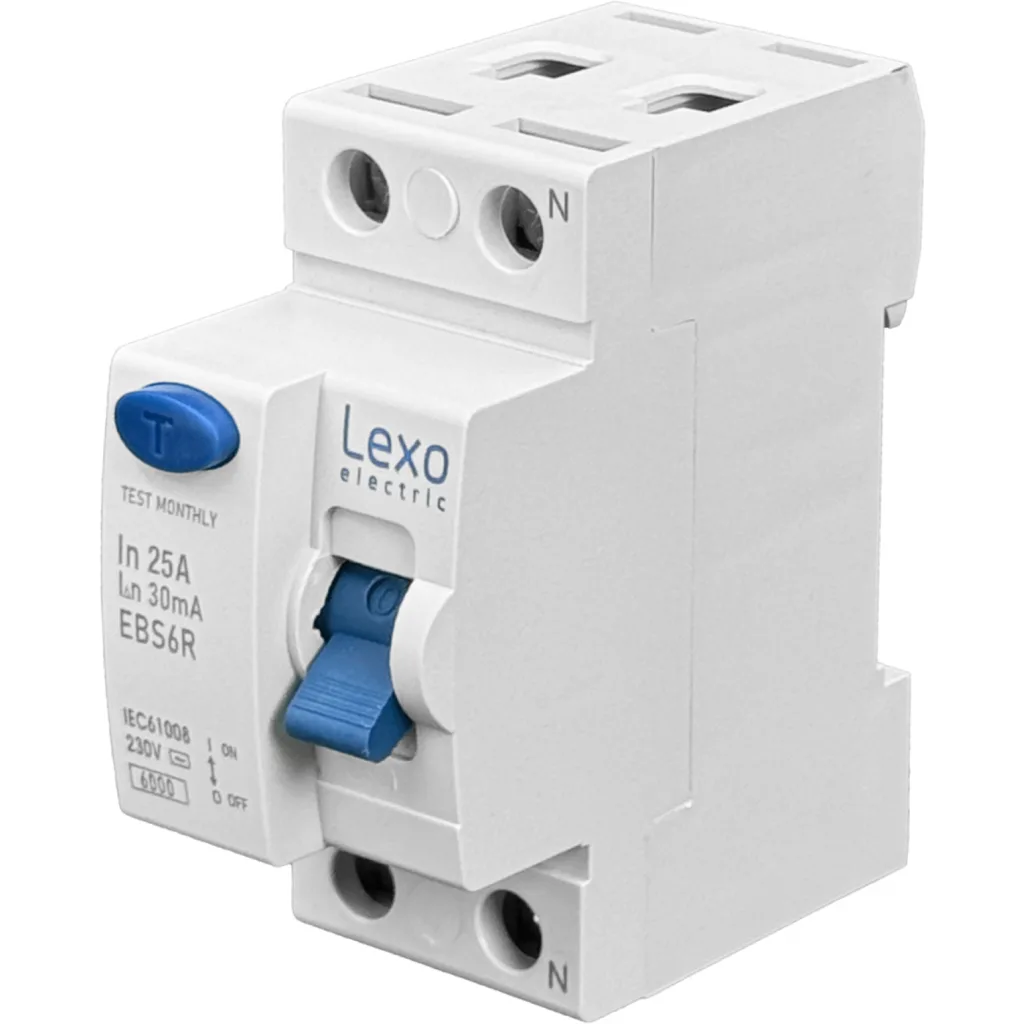 Imagen 4 de LEXO 2x25A 2P 30mA Interruptor Diferencial RKN Proteccion Riel-Din