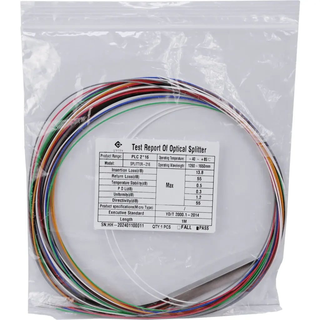 Imagen 2 de 2x16 sin-Conectores 1mt Divisor Splitter XPON XGPON req-Fusion G657A1