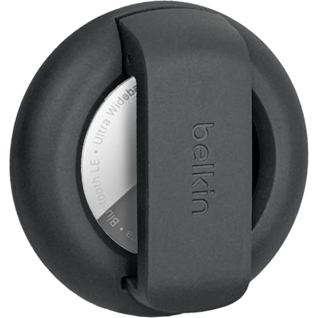 Porta AirTag Gris c/Clip Para Llavero/Bolso