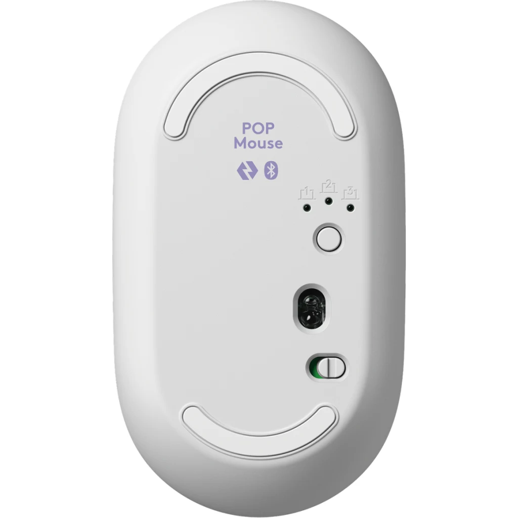 Kit Teclado Mouse Logitech Pop Icon Conectividad Inalámbrica BT Lila/Blanco
