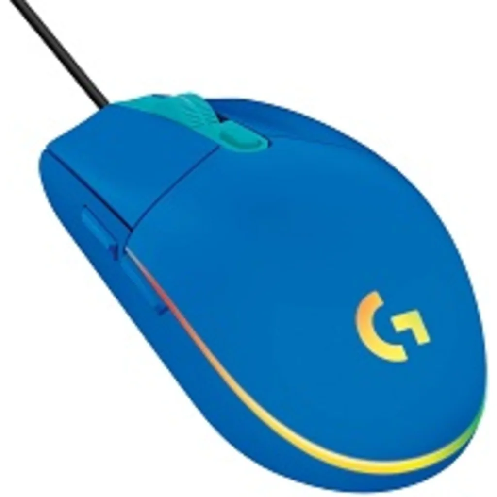 Mouse Alámbrico Logitech G203 Lightsync RGB Óptico 8000dpi 6 botones USB azul
