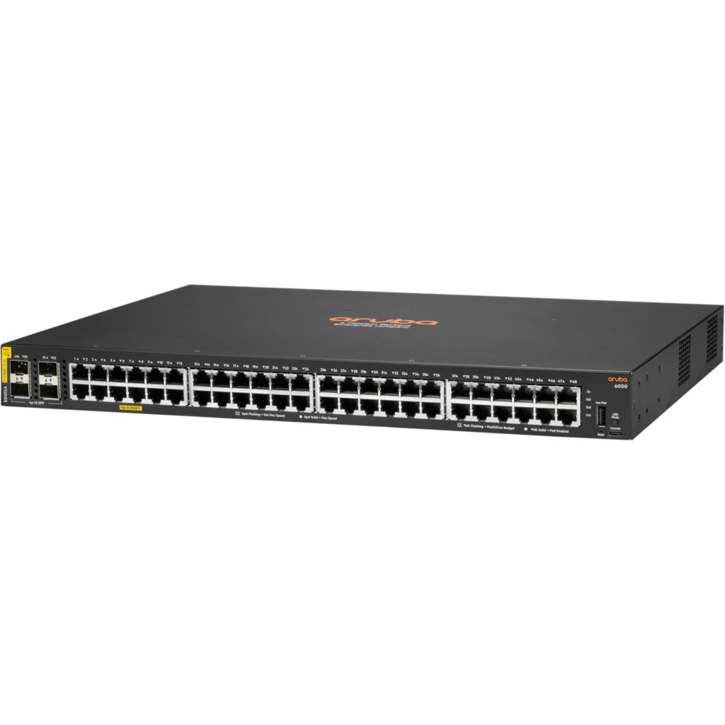 Imagen 1 de Switch HPE Aruba CX6000 48 Puertos, 48G 10/100/1000 CL4 POE 370W