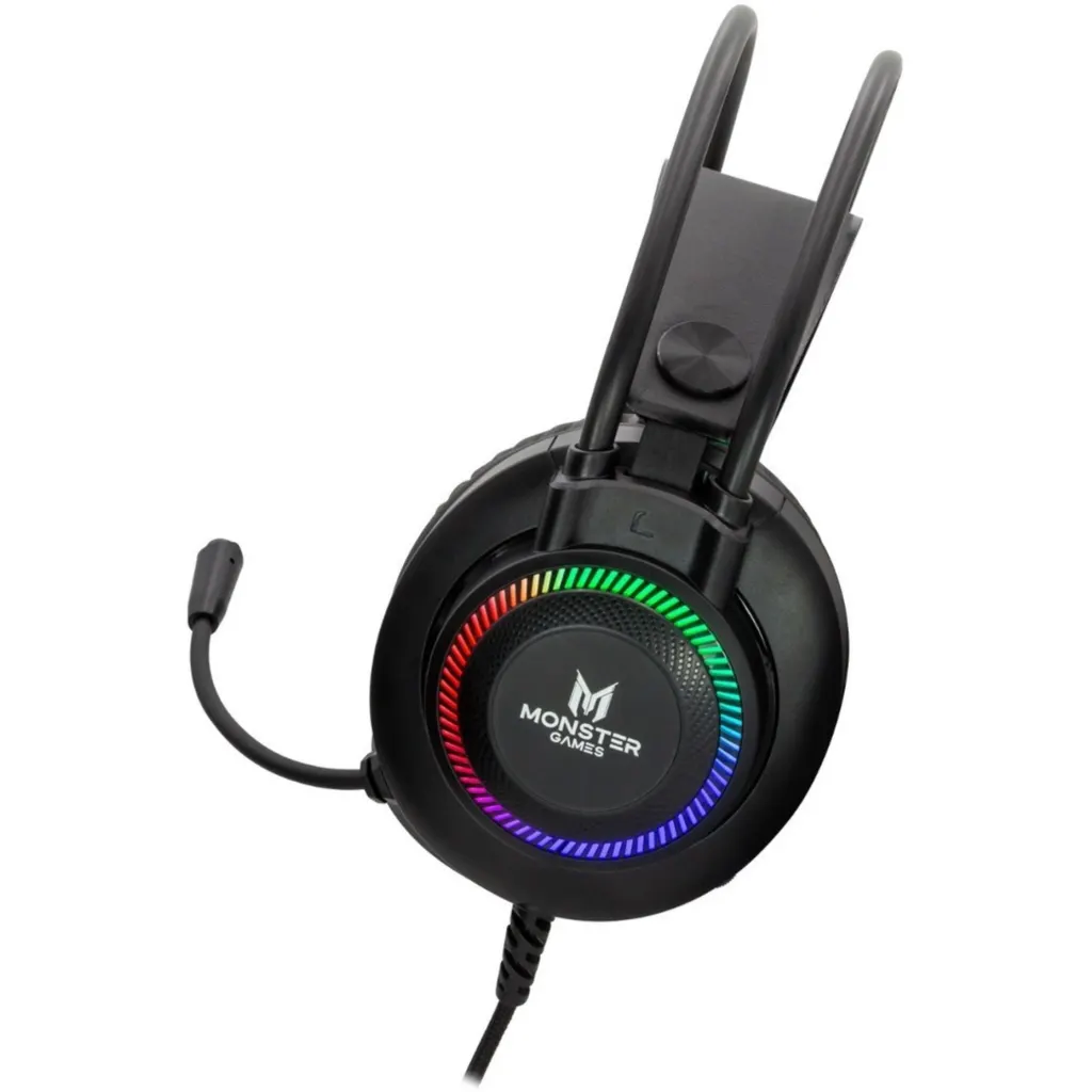 Audífonos Alámbricos Monster AU624 THROB, OverEar RGB c/Mic Jack USB Adap