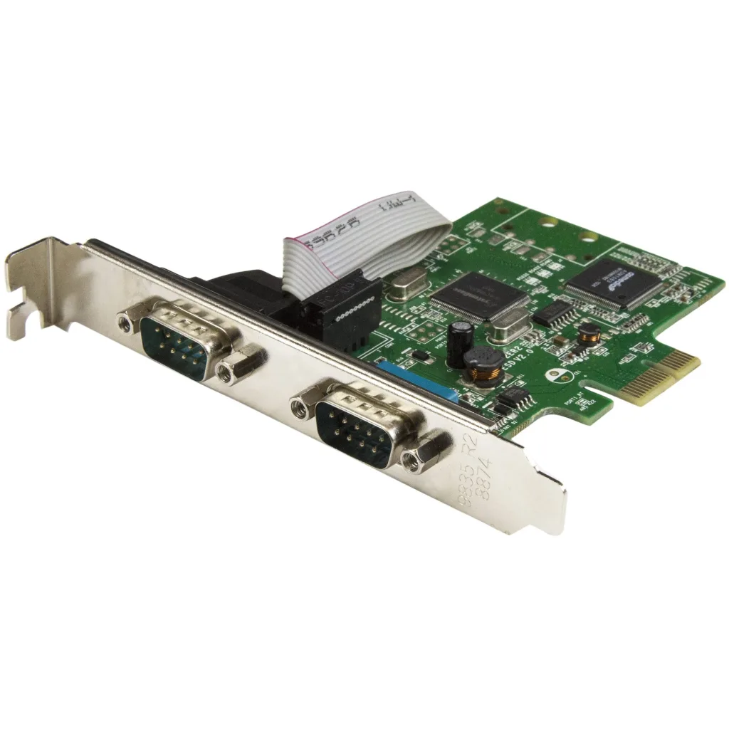 Tarjeta Serial PCI Express de 2 Puertos DB9 RS232 con UART 16C1050