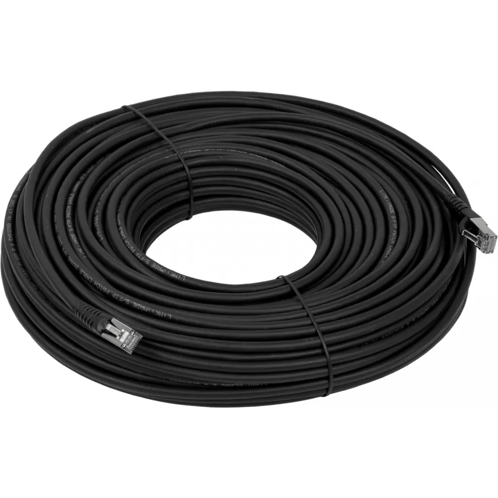 Imagen 3 de Cable de Red Linkmade Cat6 S/FTP LSZH Patch Inyectado Multifilar 50mts NEGRO