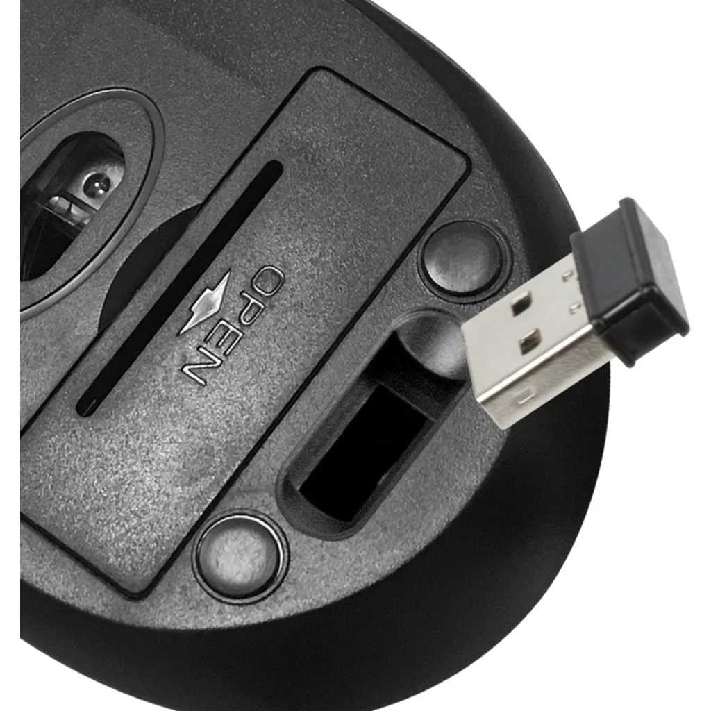 Imagen 2 de Mouse Inalámbrico KlipX KMW-330BK Óptico 1600dpi 2.4GHz 6 botones USB Negro
