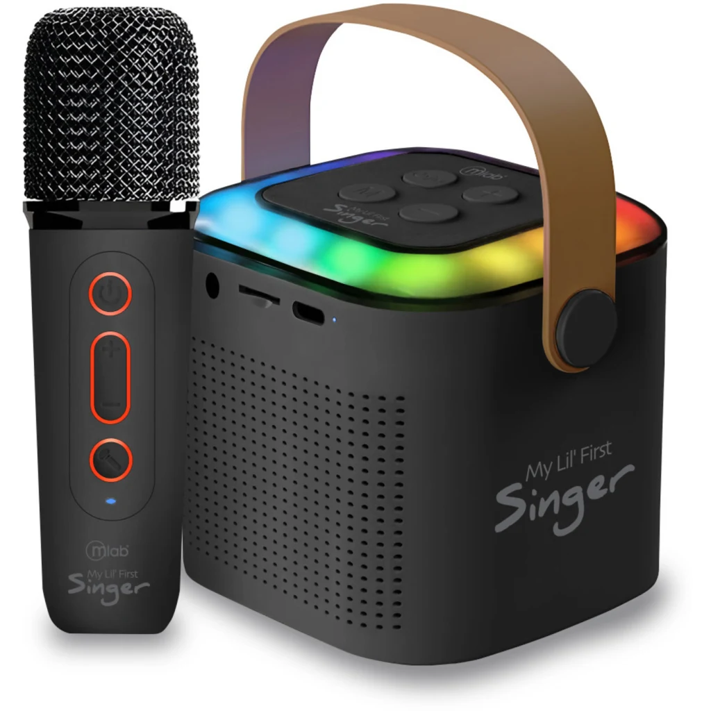 MLAB KARAOKE MY LIL FIRST SINGER CON LUZ RGB 1 MICROFONO INALAMBRICO BLACK