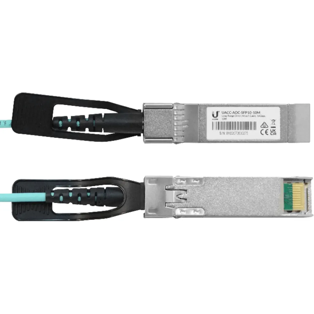 Imagen 1 de UBIQUITI 10mt SFP+10Gbps Cable 3mm Fibra-MM Directa UACC-AOC-SFP10-10M