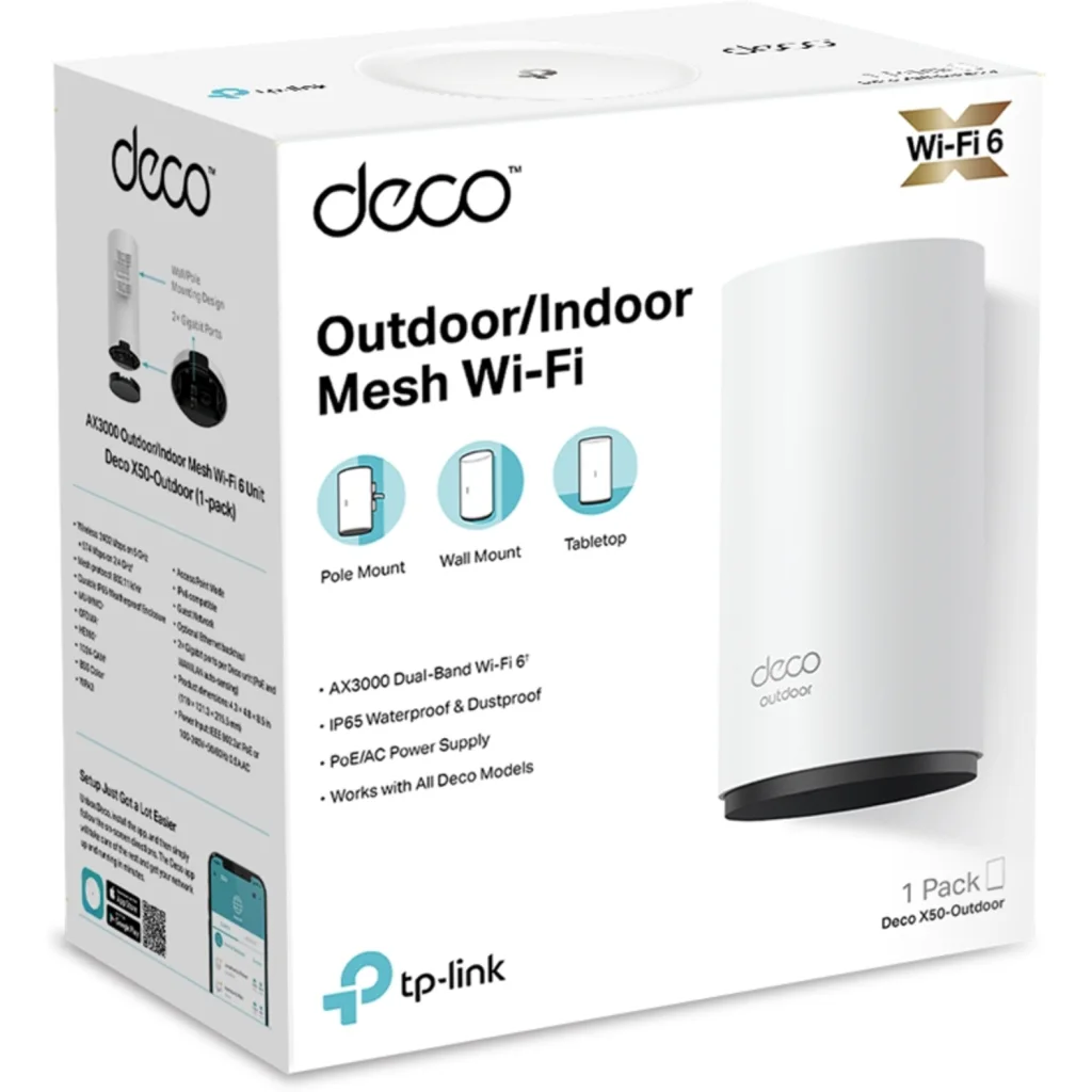 Imagen 2 de Sistema Mesh Wifi 6  exterior para el hogar Deco X50-Outdoor (1-pack) 