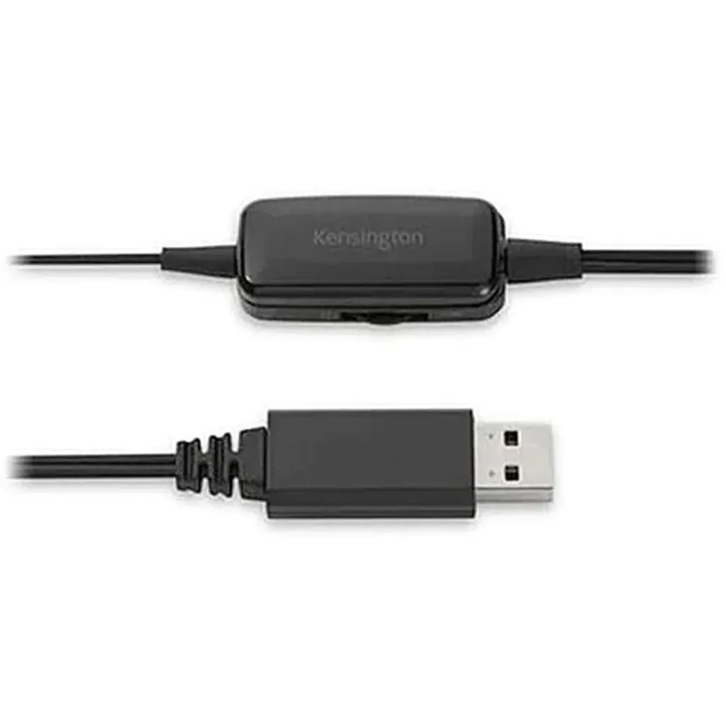 Imagen 2 de Audífonos Kensington Mono Con Micrófono, Alámbrico,  Conectividad USB Negro