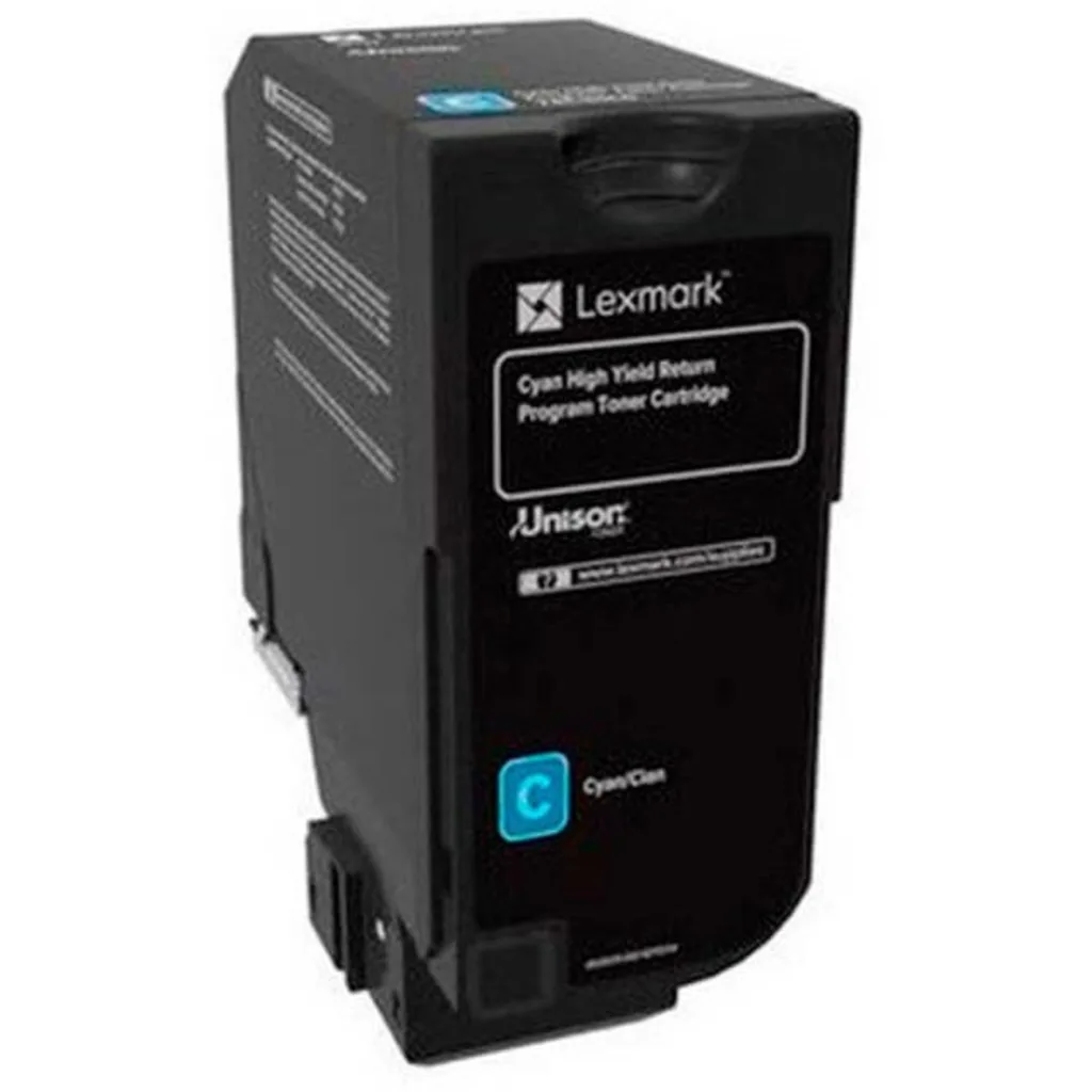 Imagen 1 de Toner Lexmark 74C4HC0 CYAN para CS72x/CX72x, 12.000 Páginas