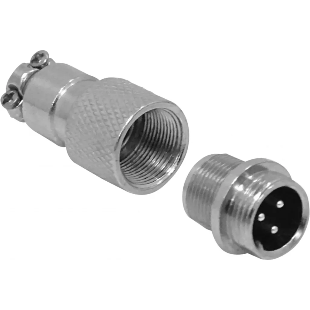 Imagen 2 de 3-pin Macho Volante Conector GX12 Soldable Aviacion