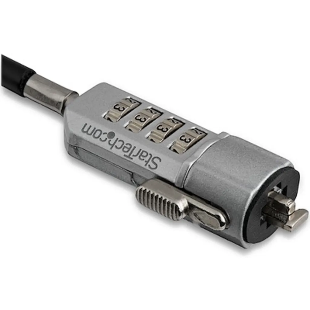 Imagen 2 de Cable de Seguridad StarTech Candado combinacion 4 Digitos 1.8 mt PC/Laptop Negro