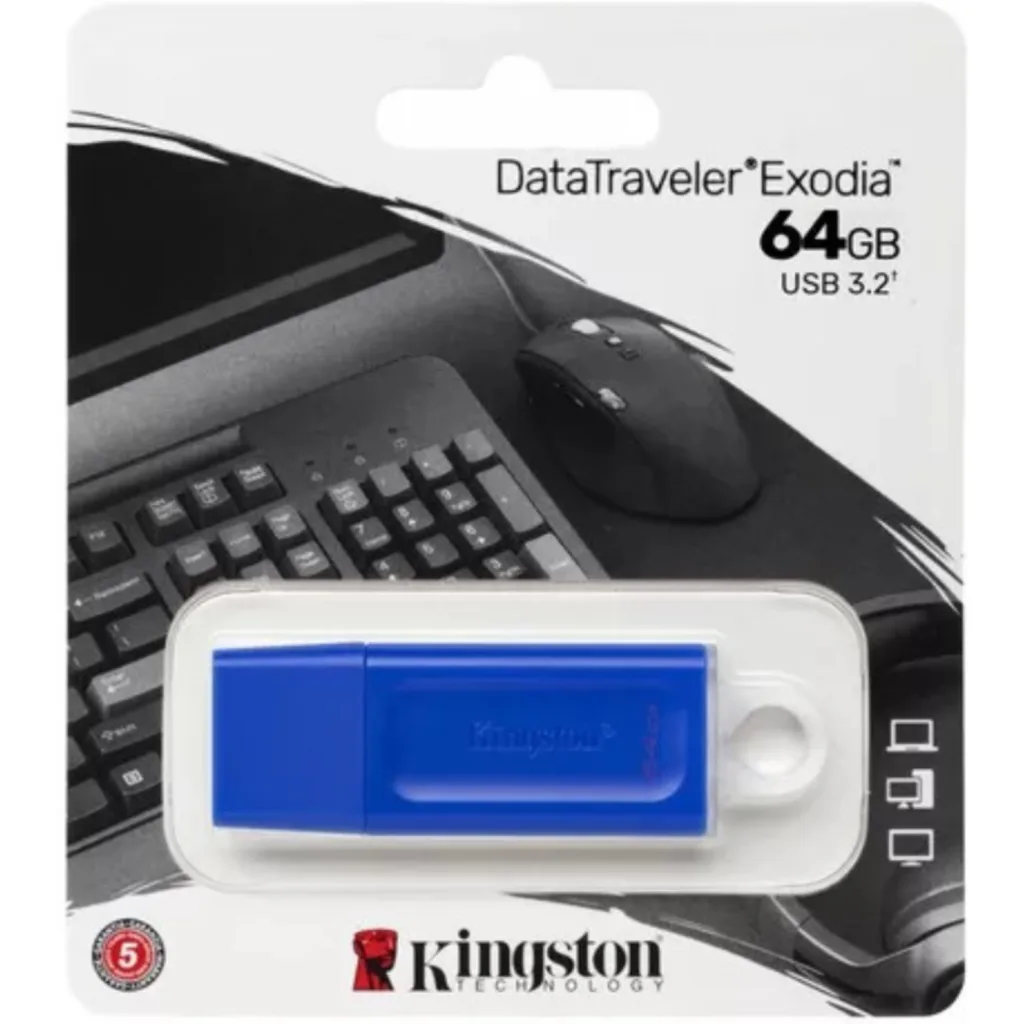 Imagen 1 de Pendrive 64GB Kingston DataTraveler Exodia USB 3.2 Color Azul
