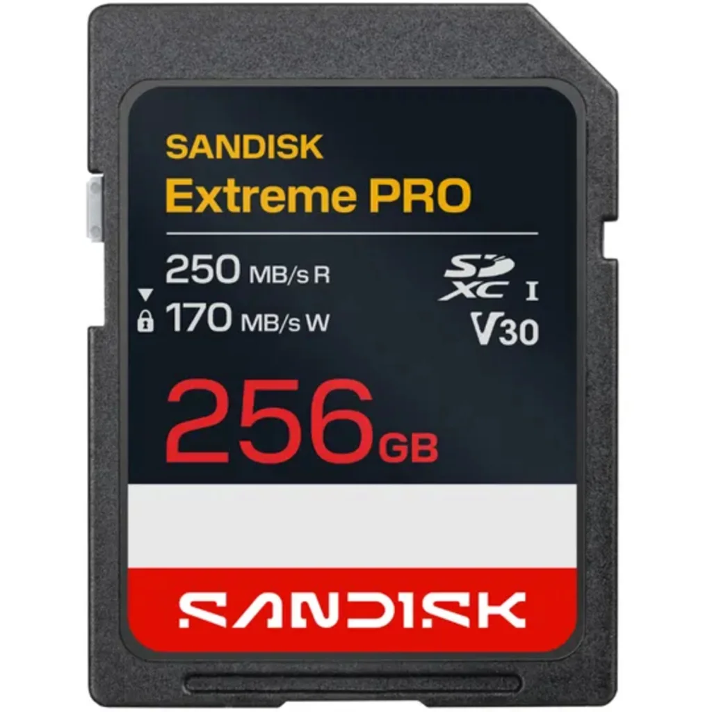 SanDisk Extreme Pro SDHC / SDXC 256 GB Class 10 / UHS Class 3 (U3) / Video Class 30 (V30) (SDSDXXJ-256G-GSCIN)