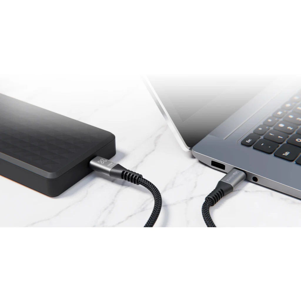 Imagen 9 de Klip Xtreme - USB cable - 24 pin USB-C - 3 m - Black - 100W 10Gbps Braided Fst Charg
