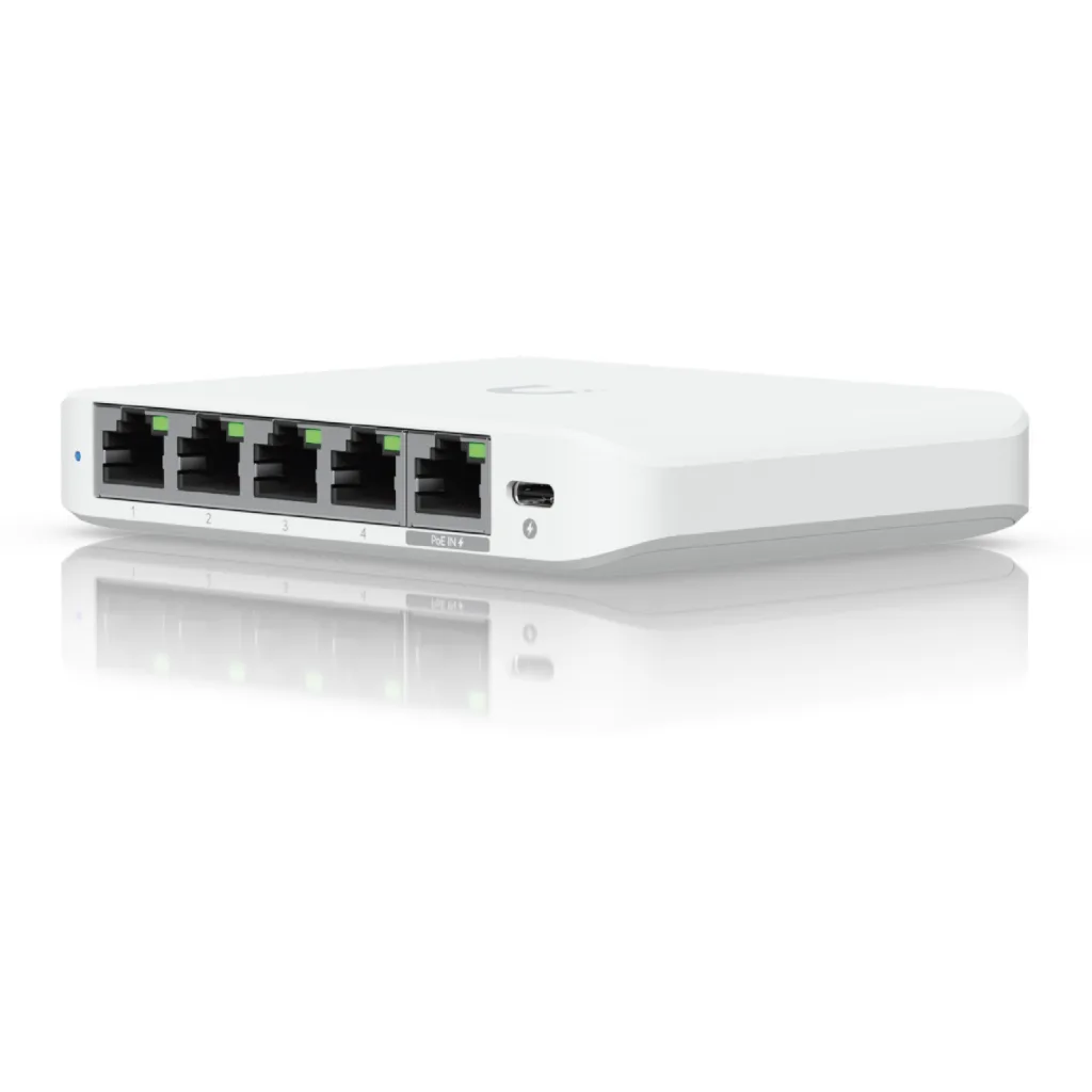 Imagen 1 de Switch Ubiquiti UniFi Flex Mini 2.5G, 5 Puertos 2.5GbE, PoE y USB-C