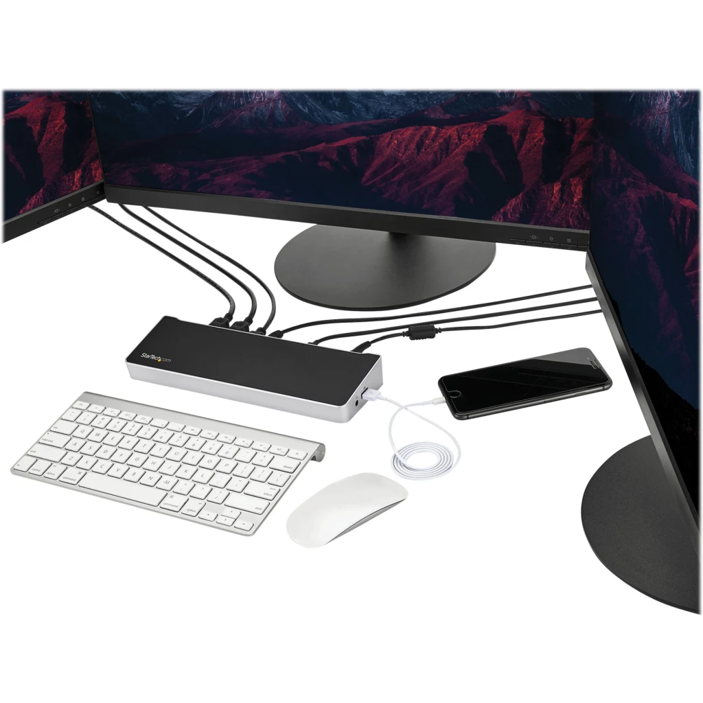 Imagen 10 de Docking Station StarTech USB-C a Prts 2*DP HDMI LAN 4*USB3.0 2*USB-C Plata/Negro