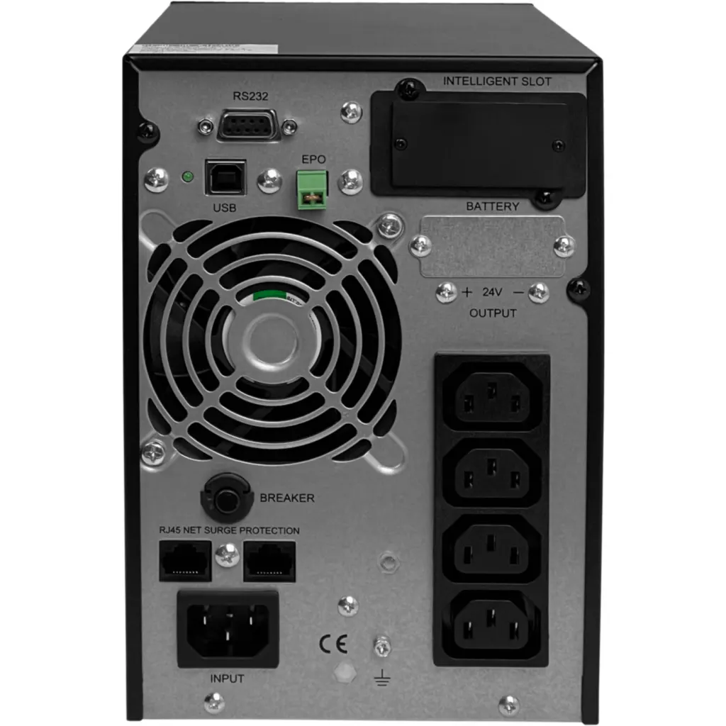 Imagen 2 de ENERSAFE 108WH 2x9AH 1KVA 900W 0/4ms UPS Torre Online DB9H USB SNMP