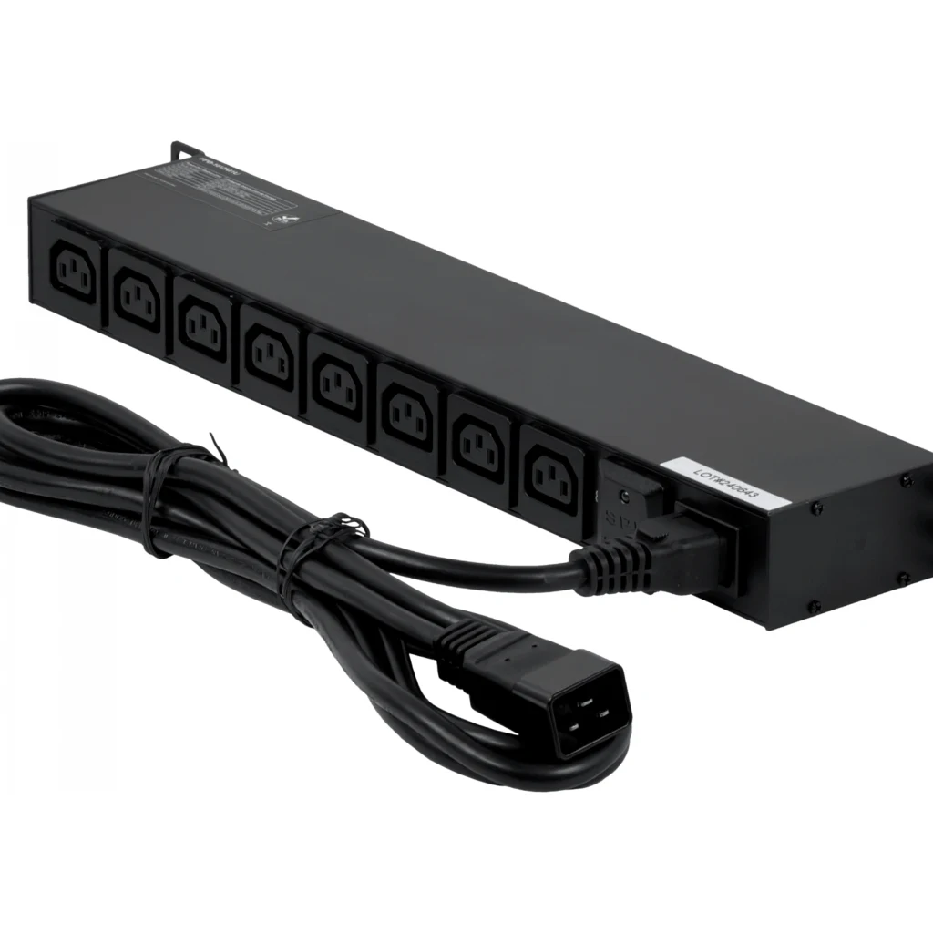 Imagen 2 de FORZA PDU 16A 4000W 8-Enchufes 8-C13 2-C20 16A Mide/Volt-Amp Rack 1U