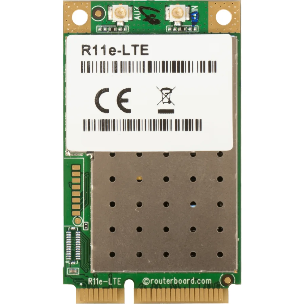 Imagen 1 de Tarjeta mini PCIe Mikrotik 2G/3G/4G/LTE, 2x Conectores u.Fl 