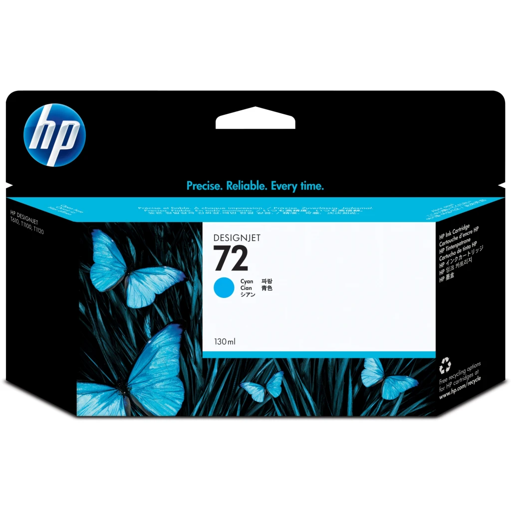 Cartridge HP 72 Cyan Comp DesignJet T610 T620 T770 T1100 T1200 T120 130ml