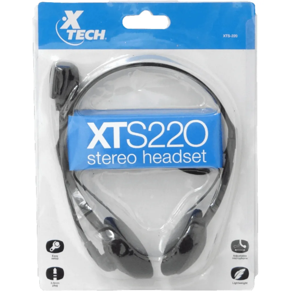 Imagen 2 de Audífonos Alámbricos X-Tech XTS-220  3.5mm con Micrófono Color Negro