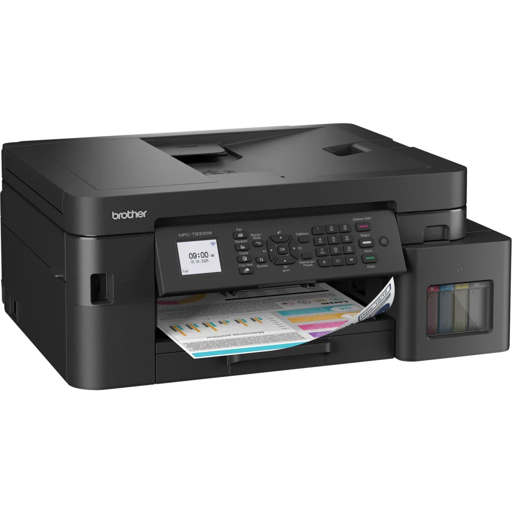 Imagen 2 de Impresora Multifunción Brother MFC-T930DW 6000*1200dpi 26ppm Dúplex WiFi USB FAX