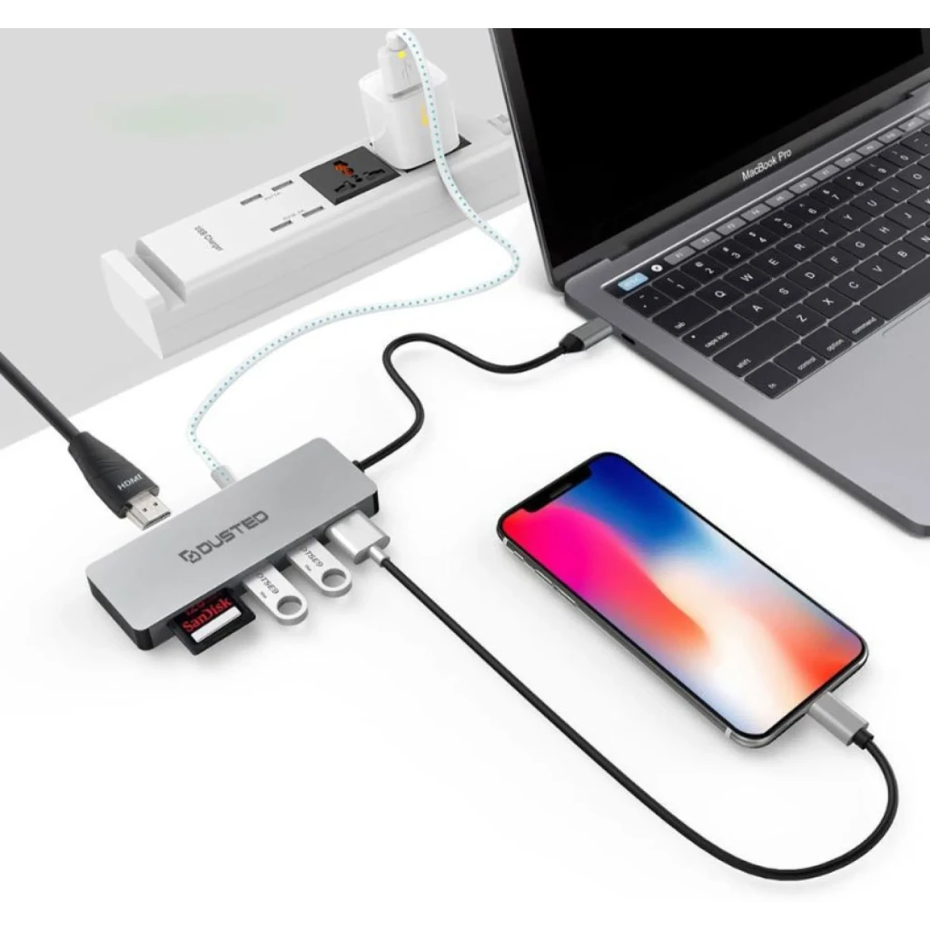 Imagen 2 de HUB USB-C Multipuerto USB-A, micro SD/SD, HDMI, PD Dusted