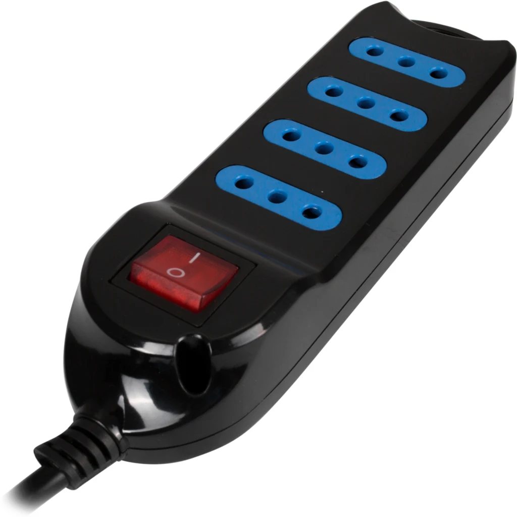 Imagen 2 de Alargador Eléctrico 4 Tomas c/Switch 3mts Color Negro - Philco XT30