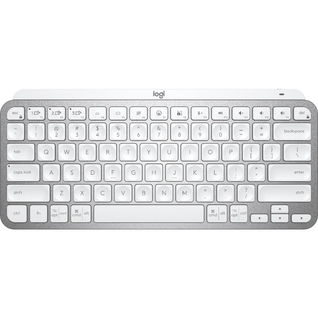 Teclado Español iluminado Bluetooth Logitech MX Keys Mini Blanco