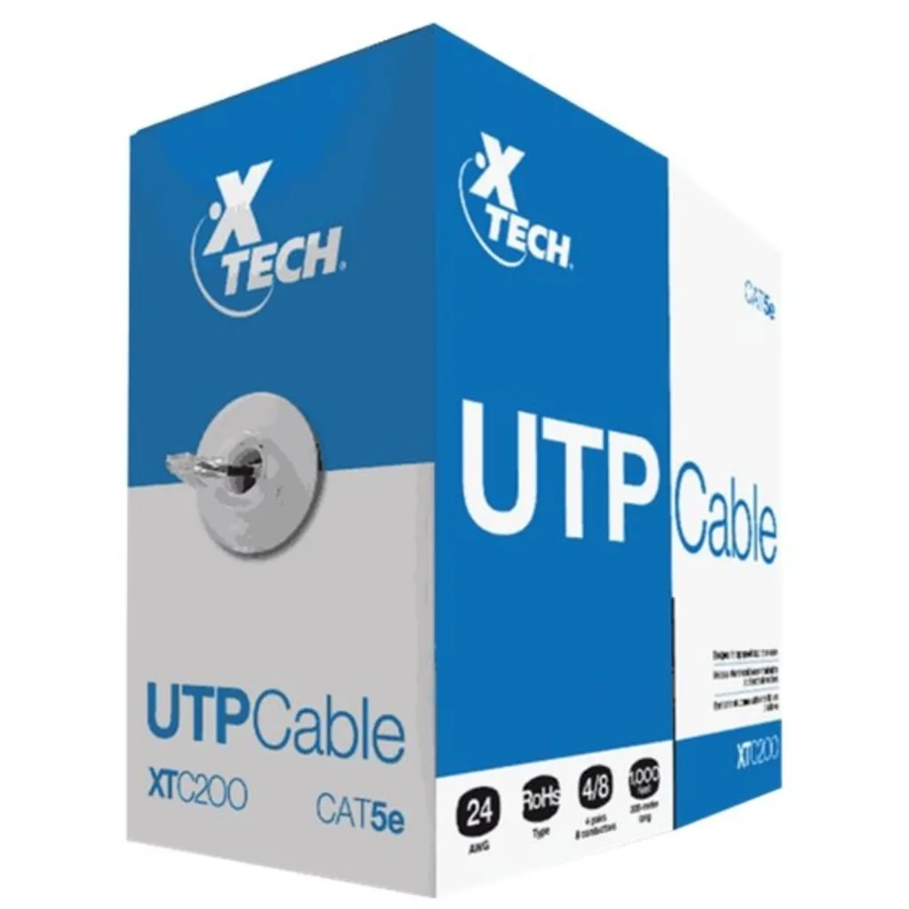 Imagen 1 de Cable de Red X-Tech XTC-220 Categoria 5E UTP Unifilar 305mts Color GRIS