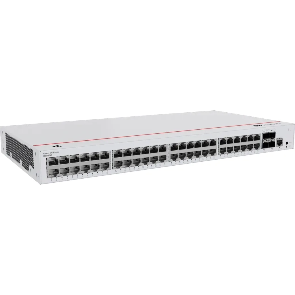 Imagen 2 de S220-48T4S. Switch Huawei eKit 48 puertos 10/100/1000Base-T 4 Puertos 1GE SFP capacidad de conmutación de 104 Gbit/s capacidad de reenvió de paquetes de 77 Mpps