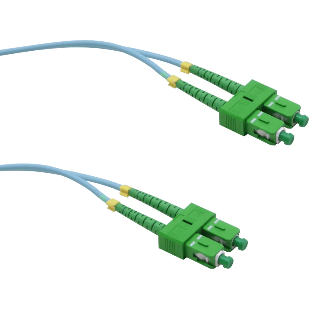 Imagen 1 de 1mt SC/APC-SC/APC OM3 Multimodo MM Duplex Jumper Fibra LSZH