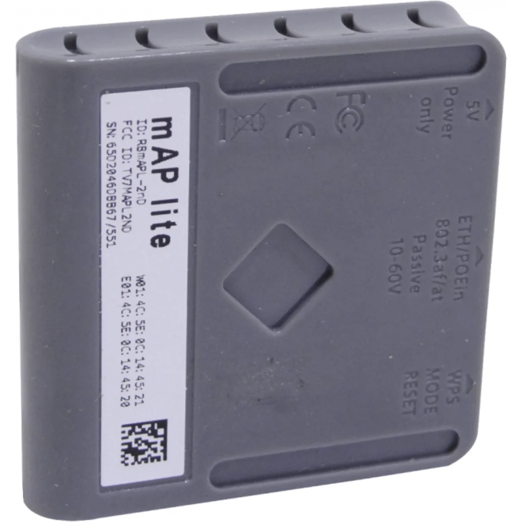 Imagen 1 de MIKROTIK L4 2,4GHz-2x2 22dBm 1-100-PoE/10-60V inc5V-USBM RBmAPL-2nD