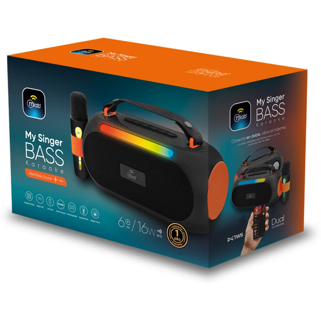 Imagen 4 de MLAB KARAOKE MY SINGER BASS CON MICROFONO INALAMBRICO