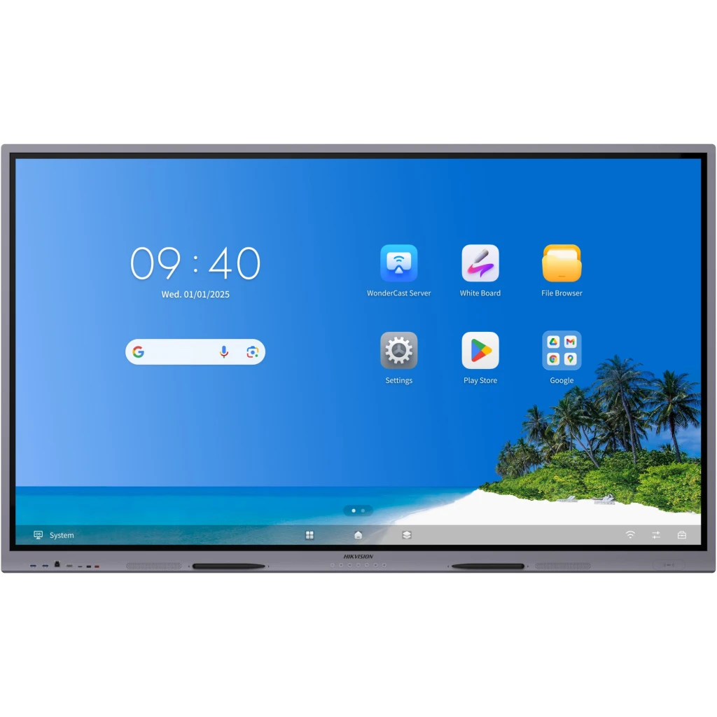 Pantalla Interactiva Hikvision 75"" 4K Mic Android 13 Wifi