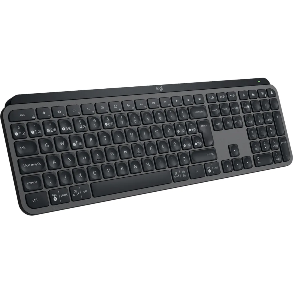 Imagen 2 de Teclado Inalámbrico Logitech MX Keys S, Bateria Recargable Dongle USB Space gray
