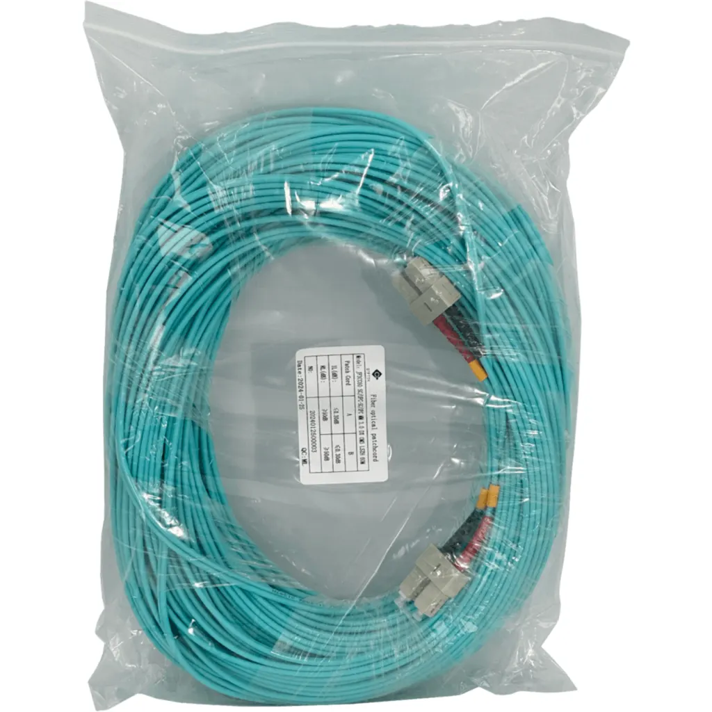 Imagen 1 de 60mt SC-SC OM3 MultiModo MM Duplex Jumper Fibra 3.0mm 50/125um LSZH