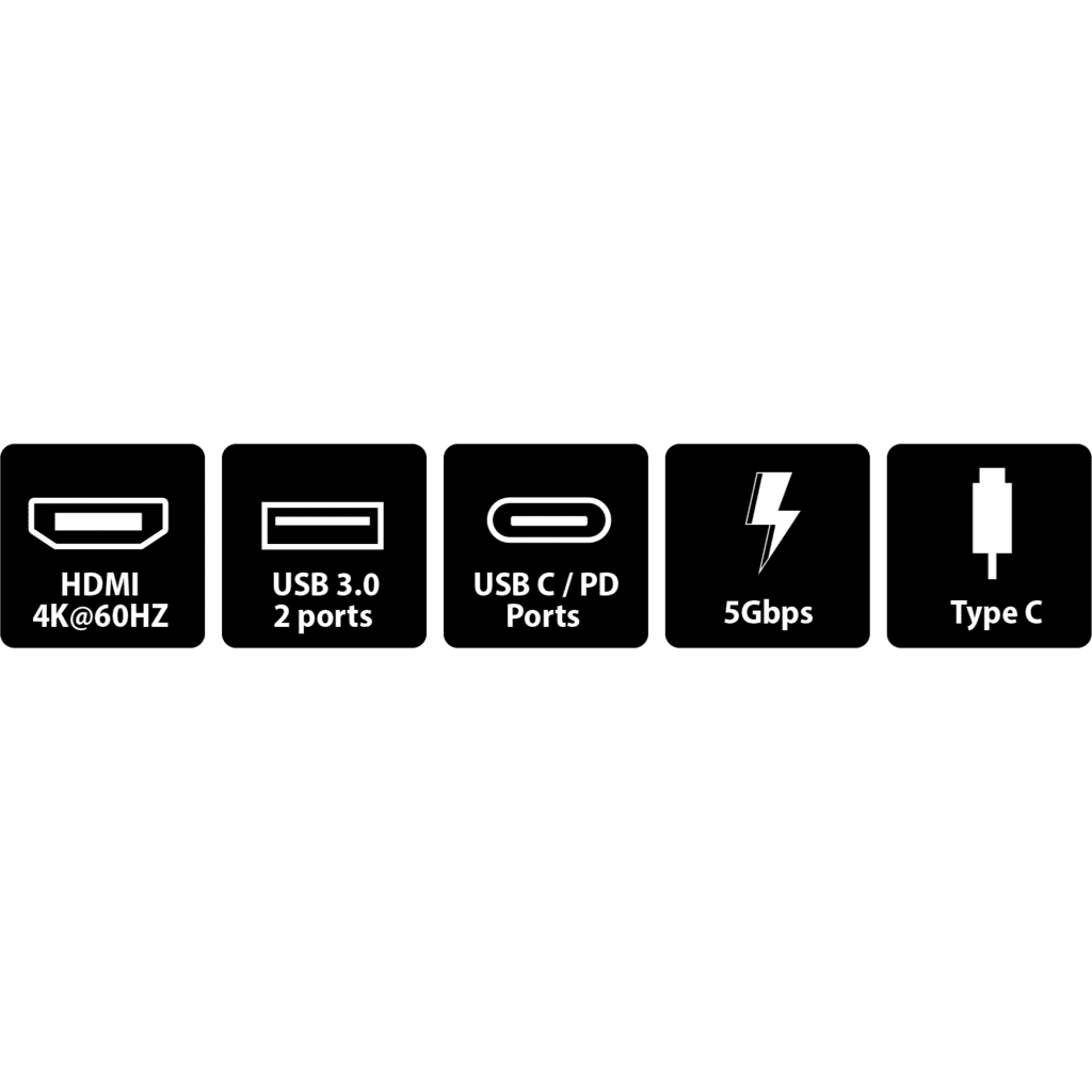 Imagen 9 de GENIUS HUB 5 in 1 PLUG TYPE-C to JACK HDMI, PD, USB 3.0-UH-500-GR