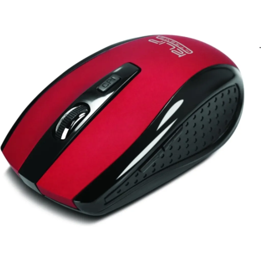 Mouse Inalámbrico KlipX KMW-340RD Óptico 1600D 2,4GHz 3D 6 btns USB Negro/Rojo